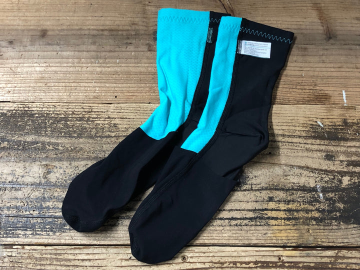 JX530 アソス assos fuguSpeer S7 サイクルソックス 黒 水色 SIZE Ⅱ ※一部劣化