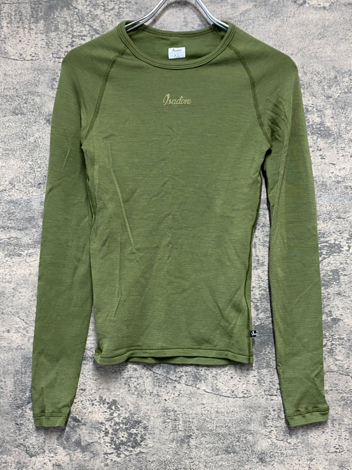 JW771 イザドア Isadore Merino Long Sleeve Baselayer 長袖 ベースレイヤー 黄緑 XS