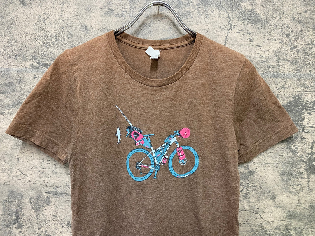 JS108 キャンバス CANVAS 半袖 Tシャツ 茶 XS