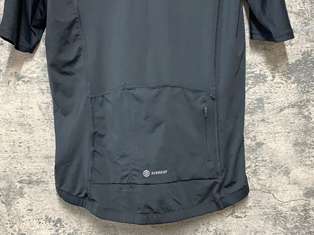 KH484 アディダス adidas 半袖 サイクルジャージ 黒 M