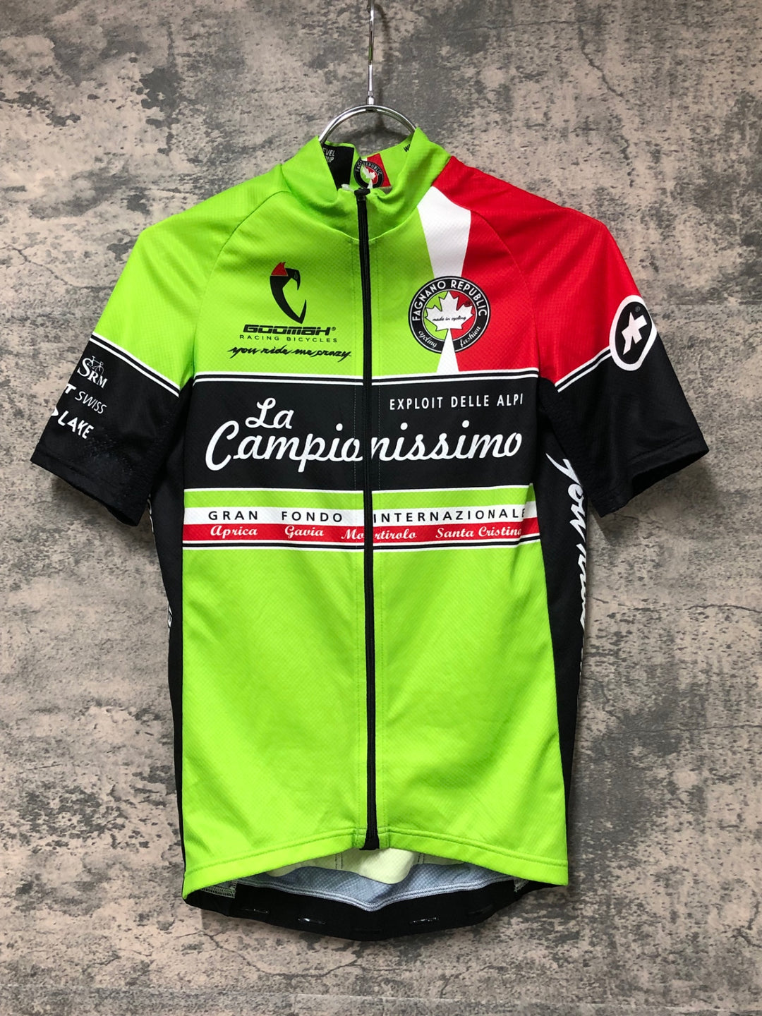 JT088 アソス assos 半袖サイクルジャージ La Campionissimo 黄緑 サイズ不明