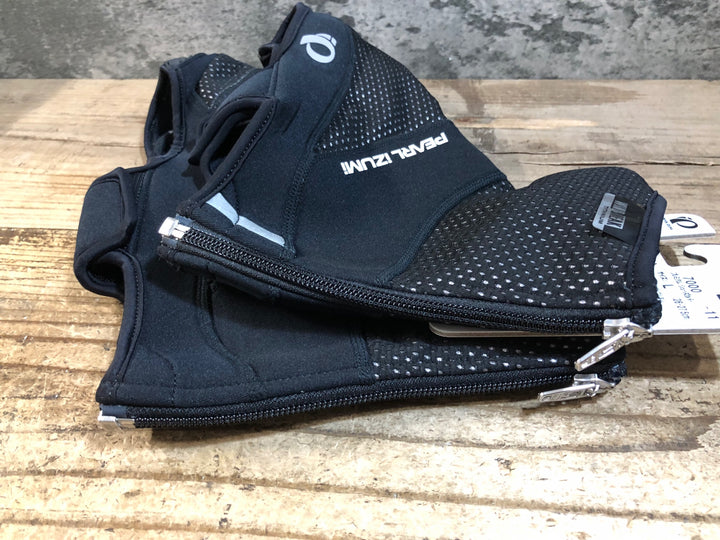 KD571 パールイズミ PEARL iZUMi シューズカバー 黒 L WIND BREAK TITANIUM 裏起毛