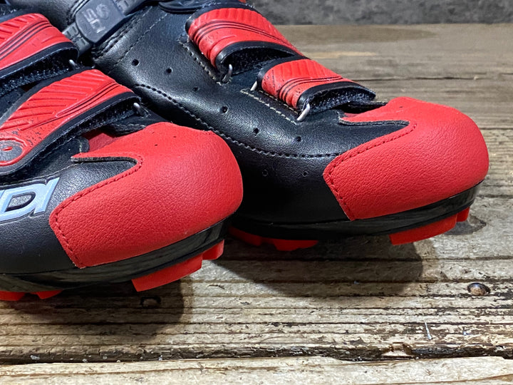 KG425 シディ SIDI TRACE MTB ビンディングシューズ ブラック レッド EU42 ※ペン字あり