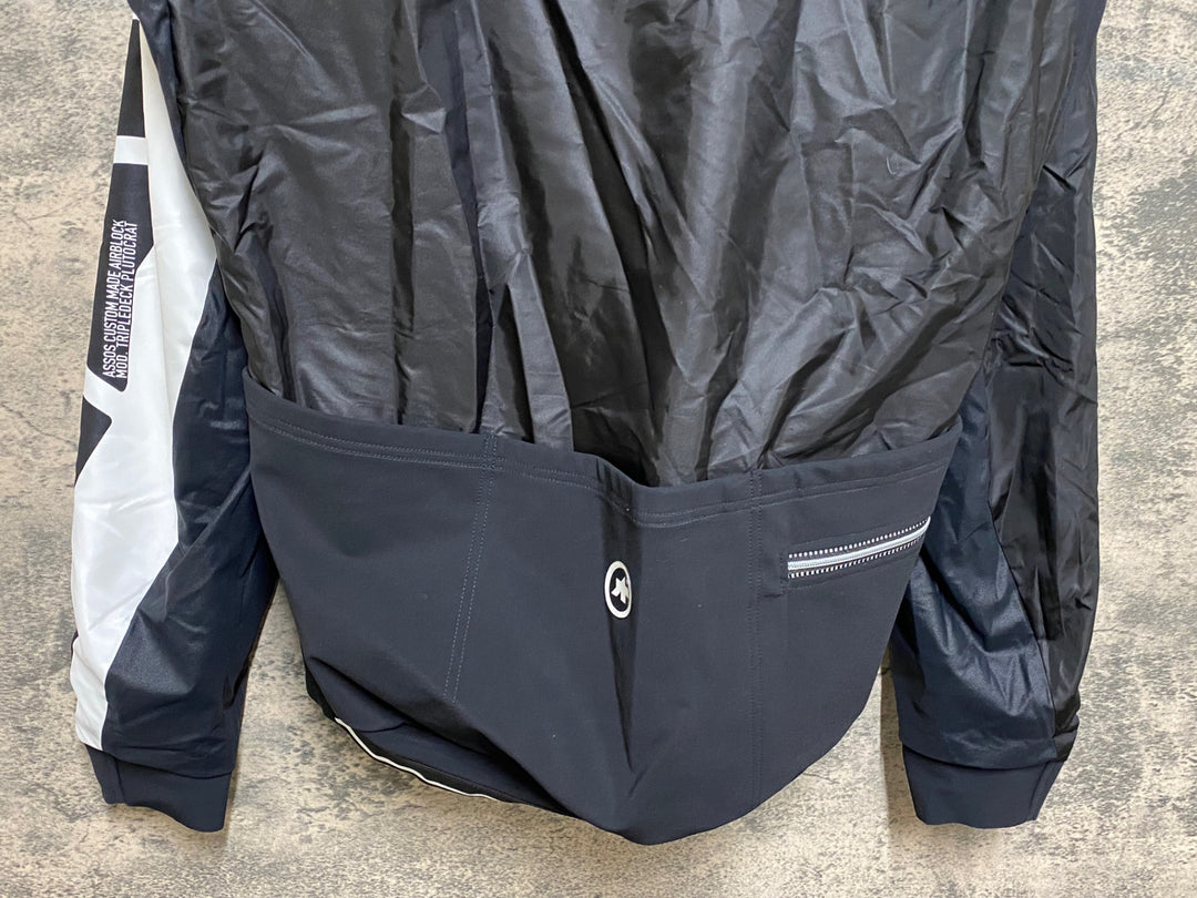 JP396 アソス ASSOS MILLE JACKET EVO7 長袖 サイクルジャケット 黒 白 M 裏起毛