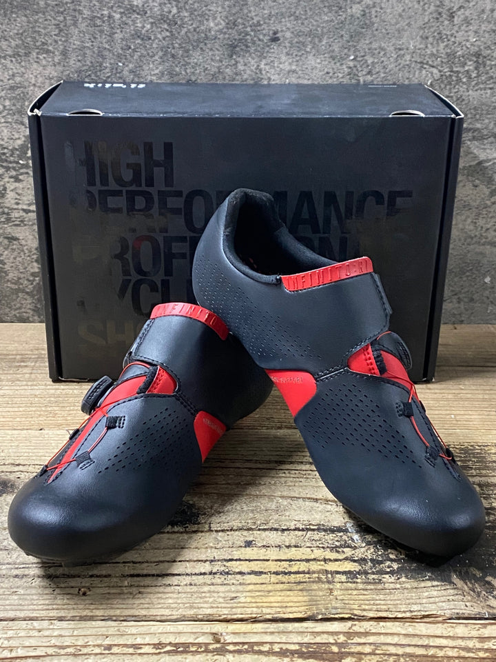 KI039 フィジーク fizik インフィニート R1 INFINITO ビンディングシューズ 3穴 黒赤 EU41
