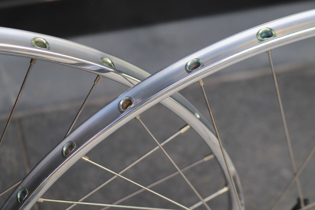 アラヤ ARAYA ゴールドリム GOLD NJS シマノ SHIMANO デュラエース DURA-ACE HB-7600 ハブ チューブラー 手組 ホイールセット 【東京南麻布店】