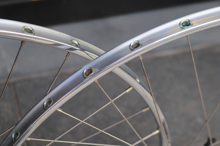 アラヤ ARAYA ゴールドリム GOLD NJS シマノ SHIMANO デュラエース DURA-ACE HB-7600 ハブ チューブラー 手組 ホイールセット 【東京南麻布店】