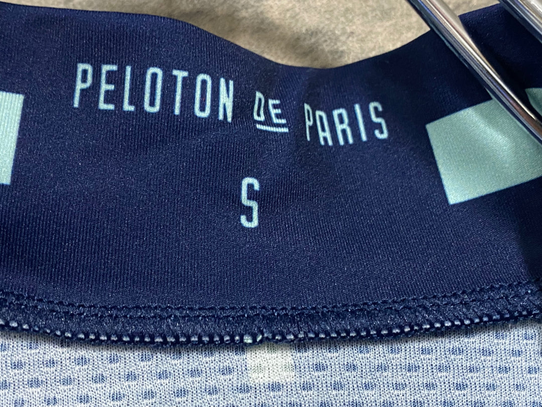 JW762 プロトンドパリ PELOTON DE PARIS Domestique Tron SS Jersey 半袖 サイクルジャージ 紺 S