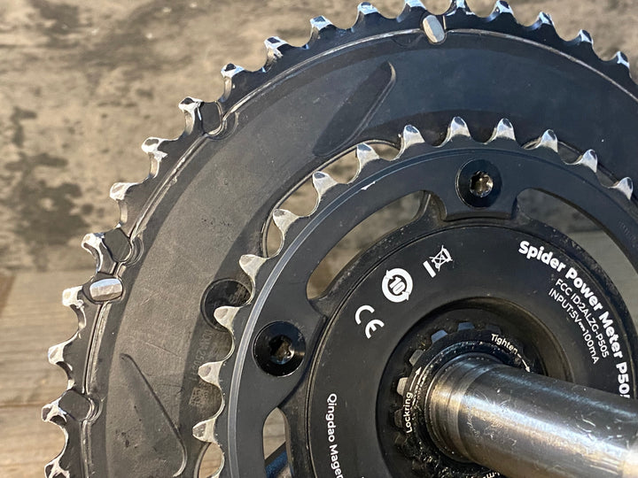 JQ115 マージーン MAGENE PES P505 クランク パワーメーター 165mm 接続確認済 チェーンリング SHIMANO FC-R8000 50/34T