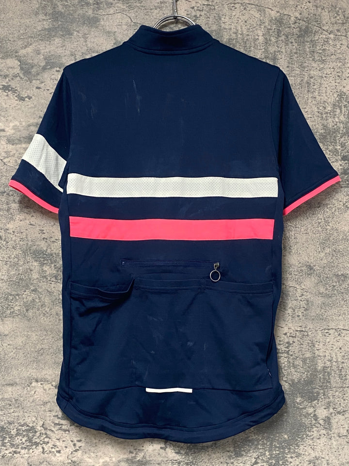KI169 ラファ Rapha BREVET JERSEY 長袖 サイクルジャージ ネイビー M ※反射部劣化,汚れ