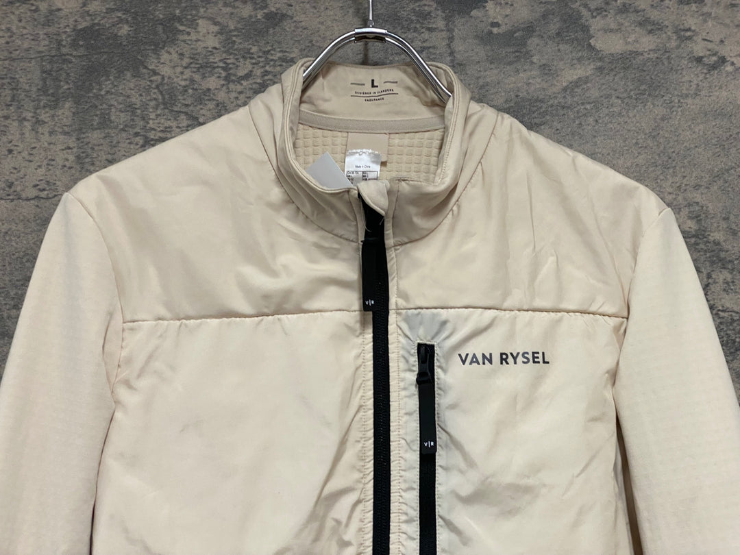 JZ244 ヴァンリーセル VAN RYSEL 長袖 サイクルジャケット オフホワイト L 裏起毛