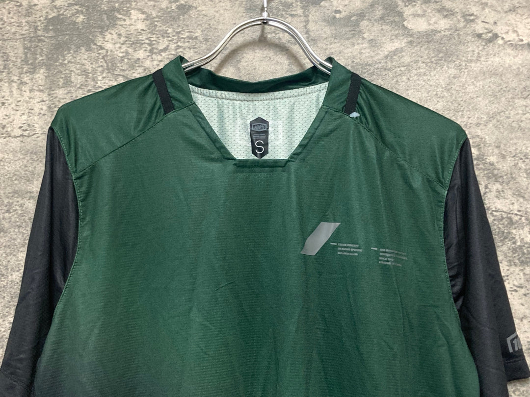 KI307 100％ Celium 半袖 Tシャツ 深緑 黒 S