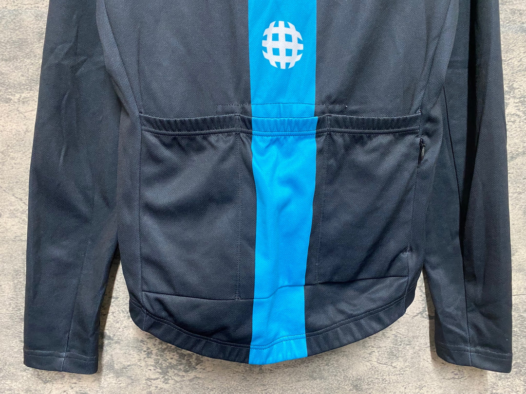JR086 ラファ Rapha TEAM LONG SLEEVE SERSEY 長袖サイクルジャージ 黒 S 裏起毛