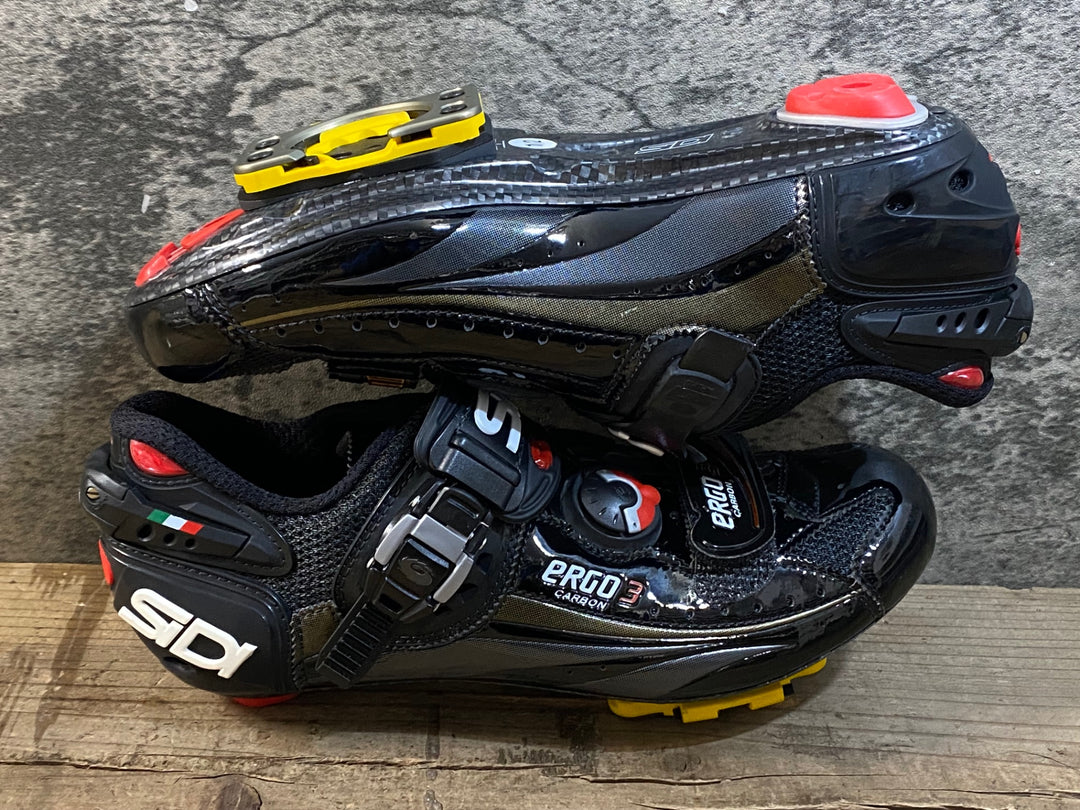 KJ952 SIDI エルゴ カーボン ERGO3 CARBON ビンディングシューズ EU40 1/2 黒