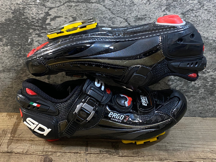 KJ952 SIDI エルゴ カーボン ERGO3 CARBON ビンディングシューズ EU40 1/2 黒