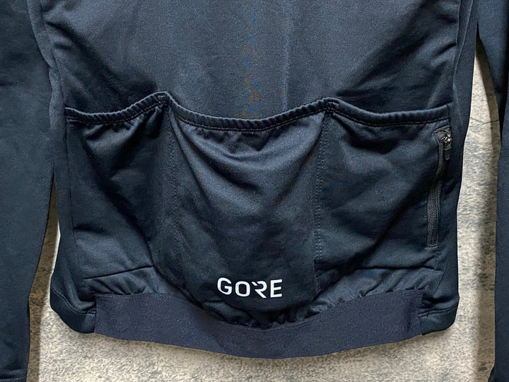 JQ795 ゴア GORE 長袖 サイクルジャージ 黒 EU-Mサイズ 裏起毛