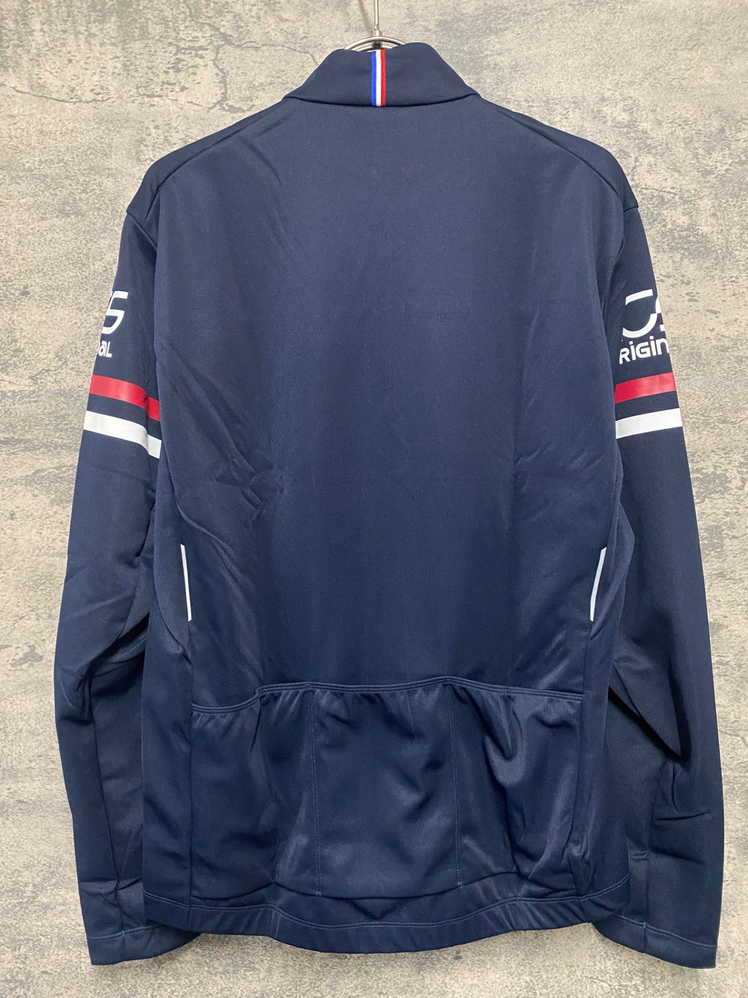 JG707 ルコックスポルティフ le coq sportif 長袖 サイクルジャージ 濃紺 赤 L 裏起毛