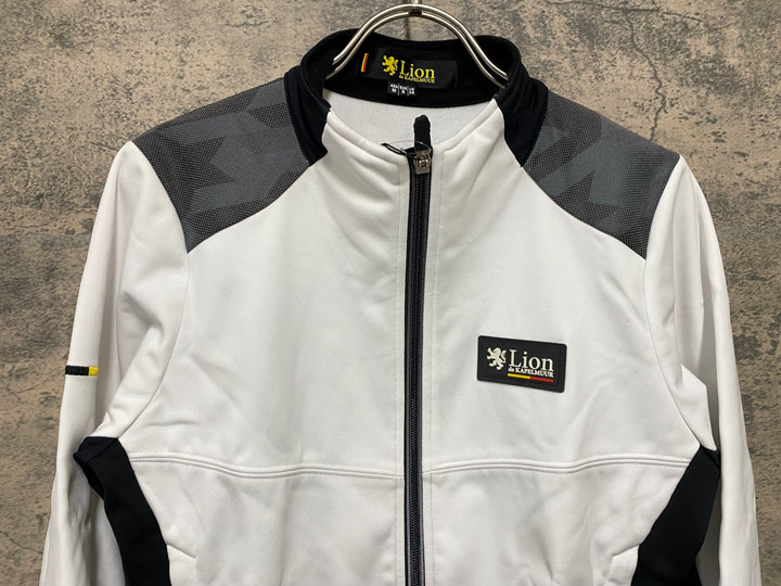 JY904 リオンドカペルミュール Lion de KAPELMUUR 長袖 サイクルジャケット 白 黒 M 裏起毛