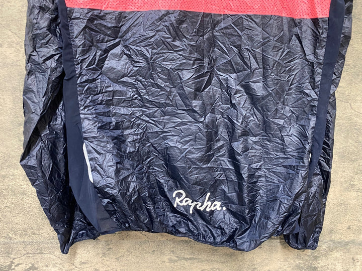 JY128 ラファ Rapha WOMEN'S BREVET WIND JACKET 長袖 ウィンドブレーカー 紺 L