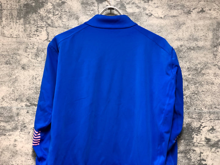 KL772 ラファ Rapha PRO TEAM SHOFTSHELL JACKET 長袖 サイクルジャケット 青 XL 擦れ