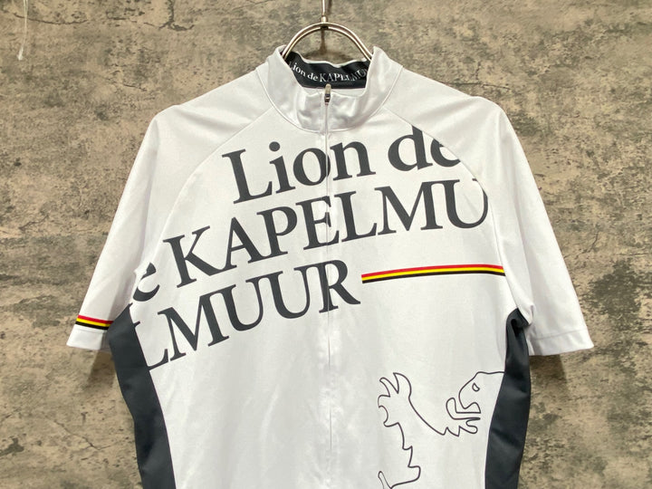 JZ624 リオンドカペルミュール Lion de KAPELMUUR 半袖 サイクルジャージ 白 XL