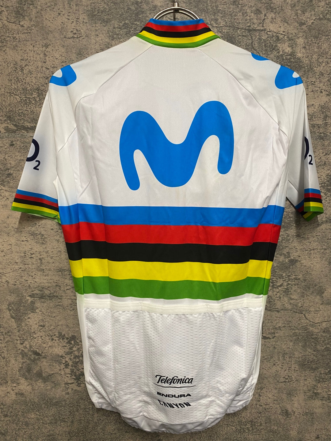 JS499 エンデュラ ENDURA 半袖 サイクルジャージ 白 S movistar