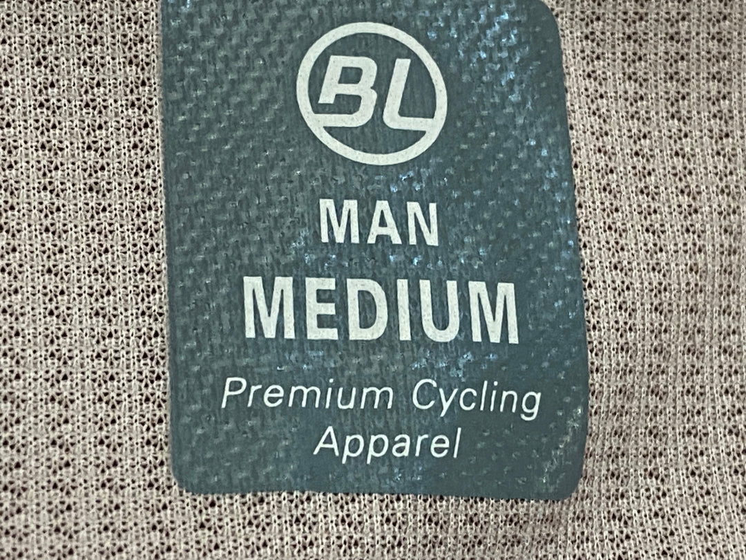 JQ132 バイシクルライン BICYCLE LINE 半袖 サイクルジャージ 白 グレー M メッシュ ※ほつれあり