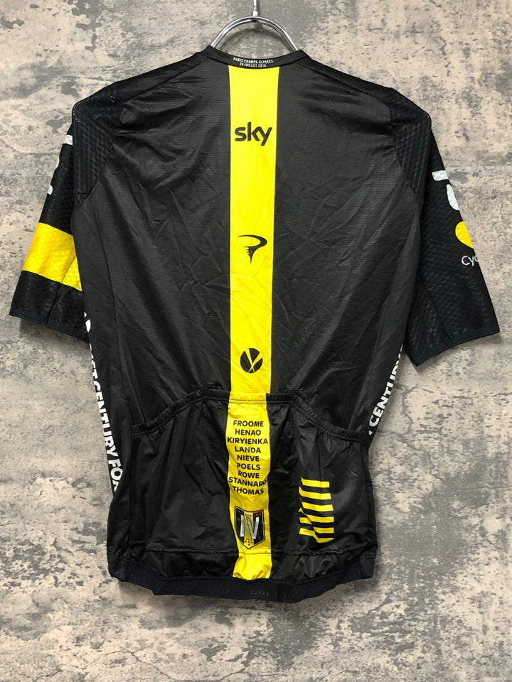 JV921 ラファ Rapha IV JERSEY 半袖 サイクルジャージ 黒 S TEAM Sky