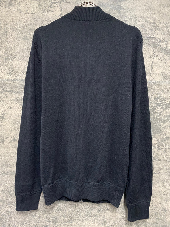 デマルキ De Marchi 長袖 フルジップ ニット 黒 M