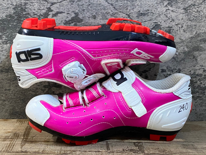 KG406 シディ SIDI TRACE MTB WMN ビンディングシューズ 2穴 ピンク ホワイト レディース EU38 ※ペン字あり