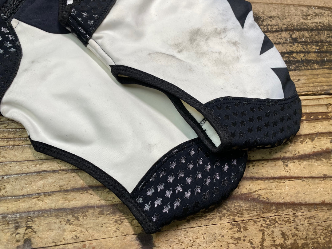 JQ191 アソス assos winterBootie S7 シューズカバー 白黒 2 裏起毛 汚れあり