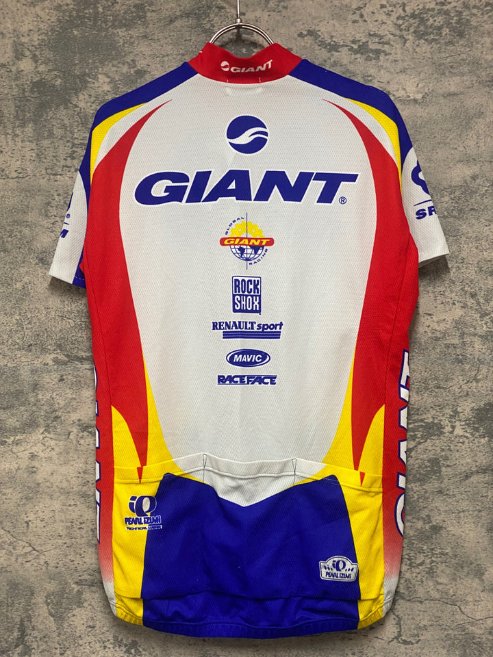 KH059 パールイズミ PEARL iZUMi GIANT 半袖 サイクルジャージ 白 青 L