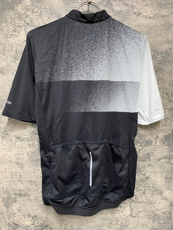 KC598 シマノ SHIMANO 半袖 サイクルジャージ 白黒 ASIA M
