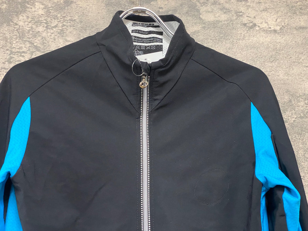 JH083 アソス assos iJ.haBu5 長袖 サイクルジャケット 黒 青 L 裏起毛