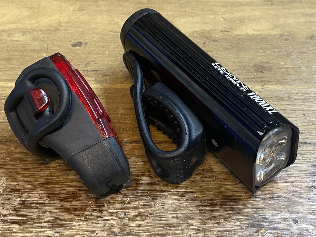 JN811 レザイン LEZYNE LITE DRIVE 1000XL/KTVリアライト 前後ライトセット 点灯確認済み