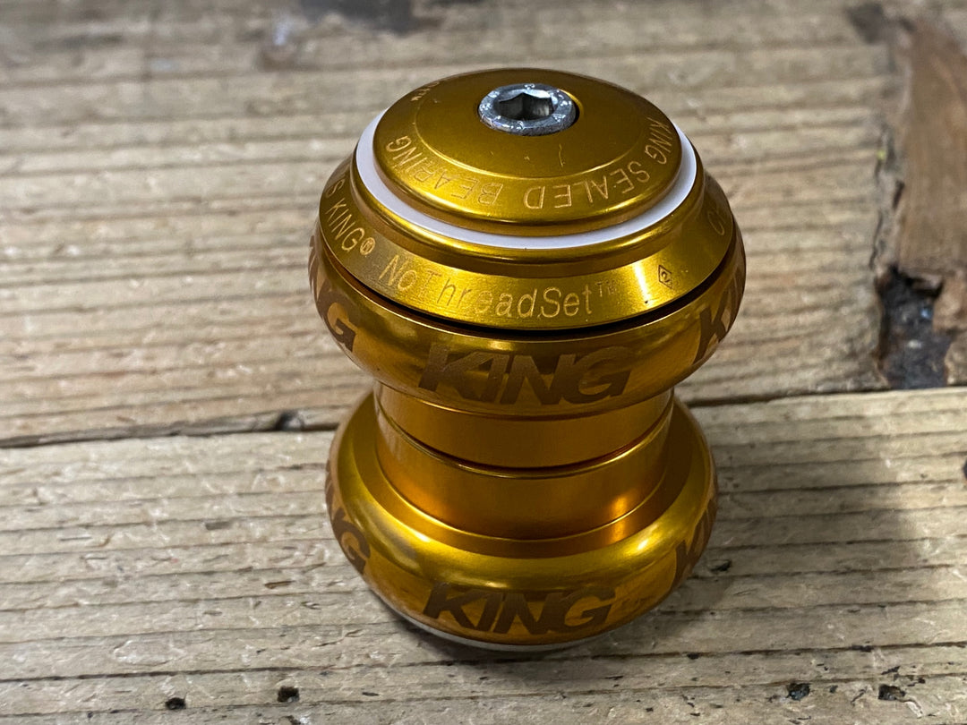 KO490 クリスキング CHRIS KING NoThreadset 2 ヘッドセット ヘッドパーツ 1-1/8" SVゴールド