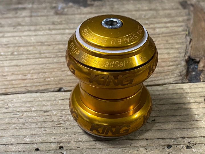 KO490 クリスキング CHRIS KING NoThreadset 2 ヘッドセット ヘッドパーツ 1-1/8" SVゴールド