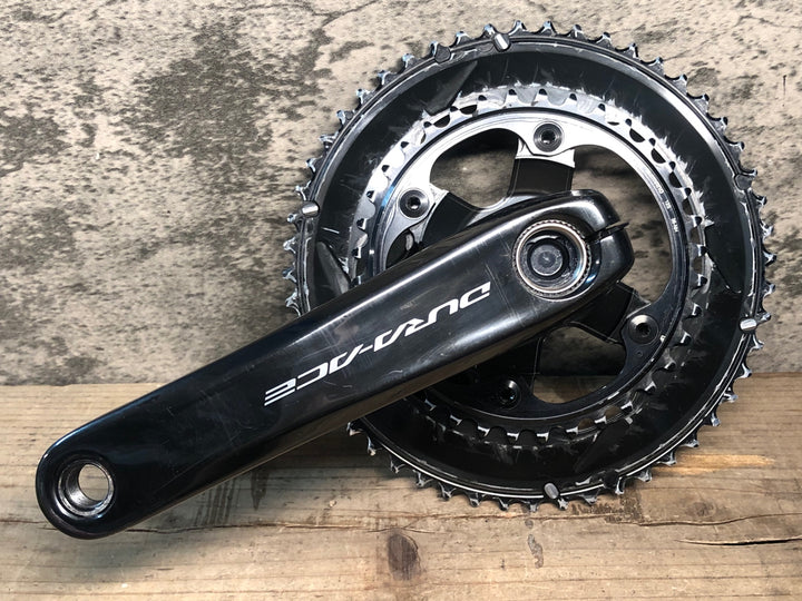JD649 4iiii PRECION PML100 パワーメーター シマノ SHIMANO デュラエース DURA-ACE FC-R9200 クランクセット 165mm 52/36T 接続確認済み ※パワーメーターベース割れ、クランクボルト欠品