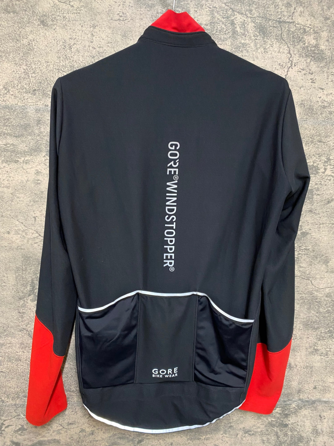 KM216 ゴアバイクウェア GORE BIKE WEAR 長袖 ウィンドジャケット 黒 S GORE WIND STOPPER
