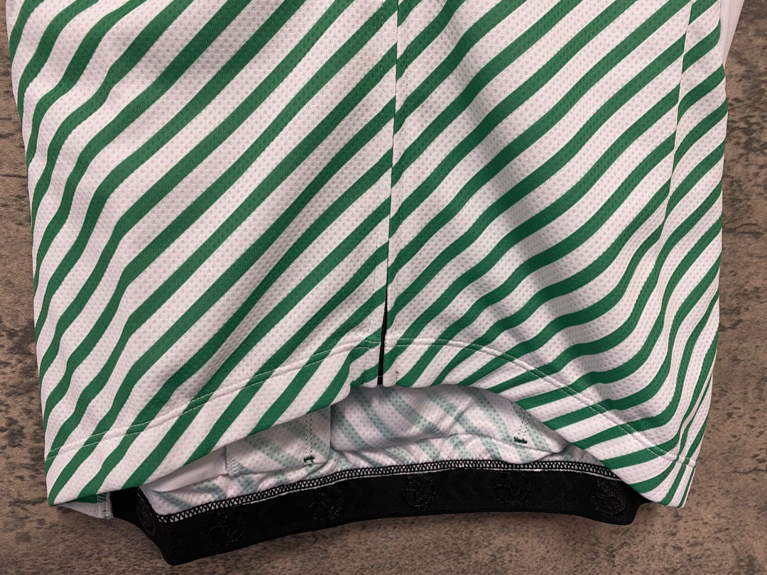 JV973 レリック reric Lotta Mens Standerd Jersey 半袖サイクルジャージ 白緑 M