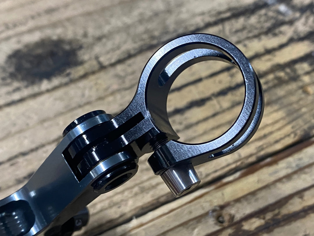 KE555 ライデア RIDEA V-Type Lever CNC XFH2 ブレーキレバー 2フィンガー グレー Φ22.2