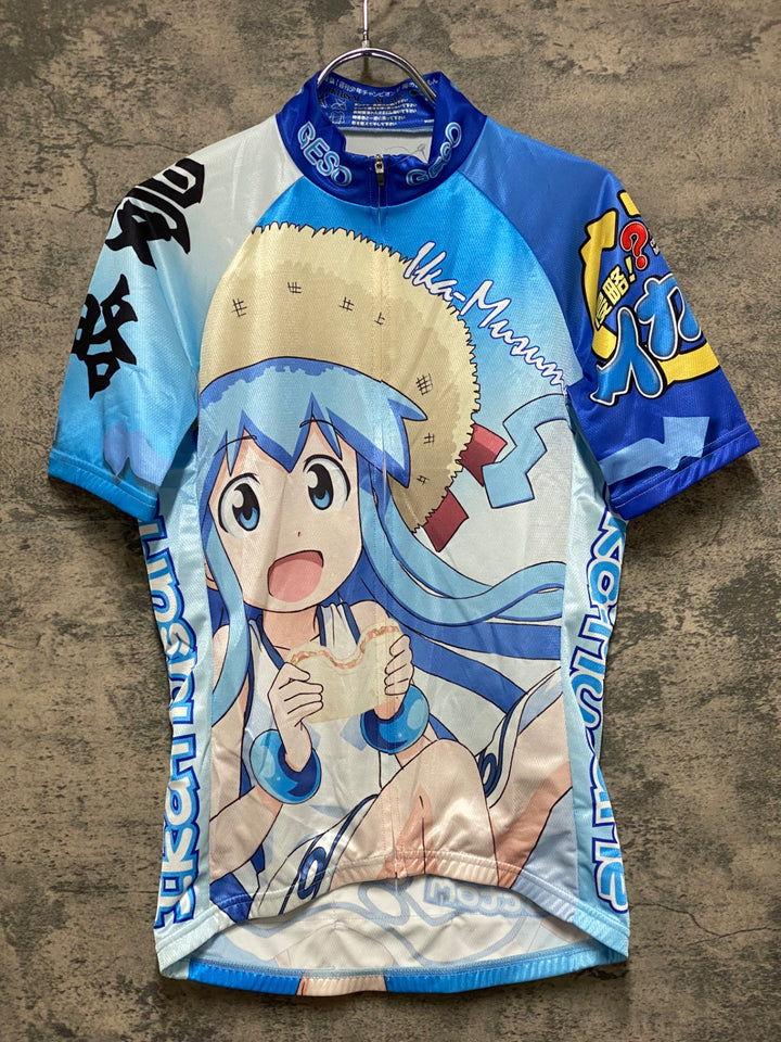 JM944 モノクローバー MONOCLOVER 半袖 サイクルジャージ 総柄 M イカ娘