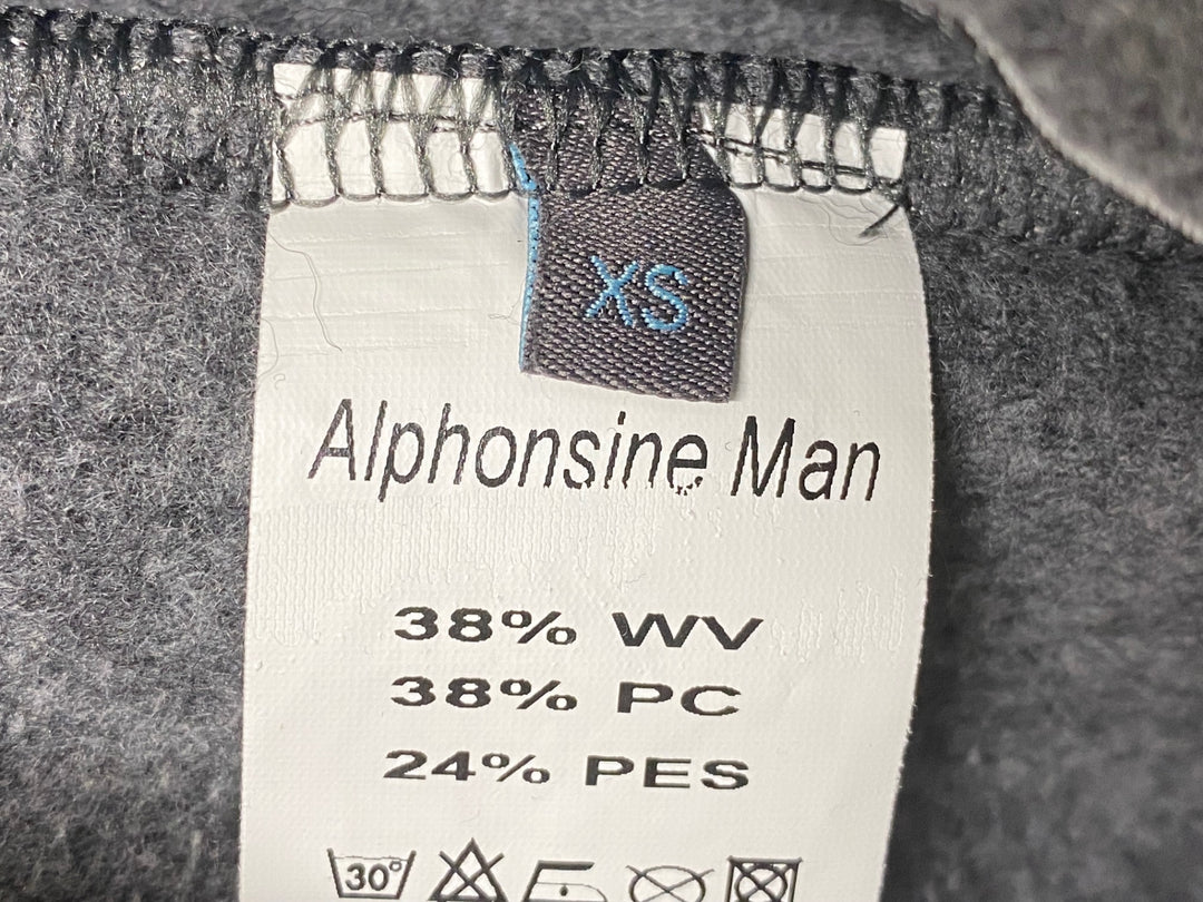 KE381 カフェドシクリステ CAFE DU CYCLISTE Alphosine Man 長袖 サイクルジャケット グレー XS フリース生地