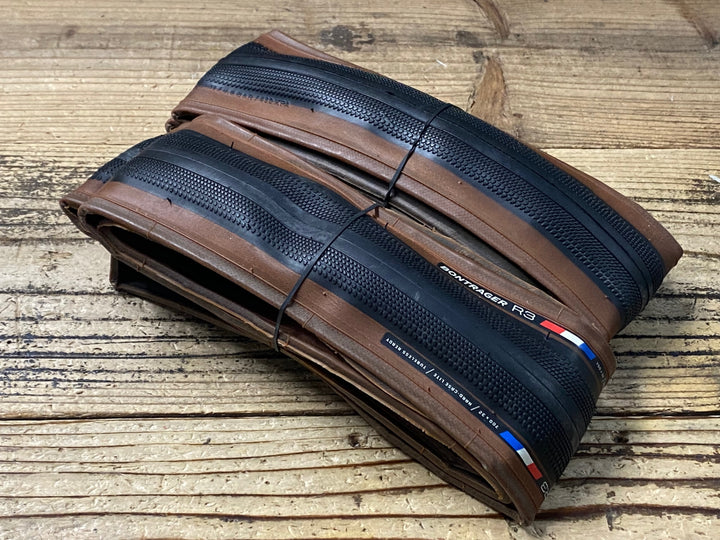 KO516 ボントレガー BONTRAGER R3 HARD CACE LITE タイヤ 700x32 チューブレスレディ 2本セット 黒/茶