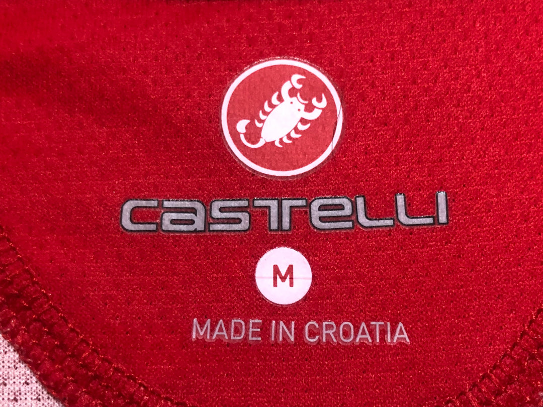 KP591 カステリ CASTELLI 半袖 サイクルジャージ 赤 レディース M