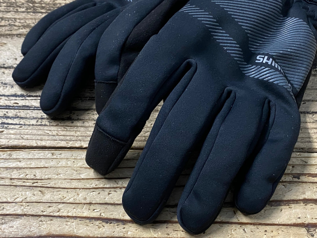 KH750 シマノ SHIMANO 長指 ウィンターグローブ 黒 L 裏起毛 GORE TEX INFINIUM