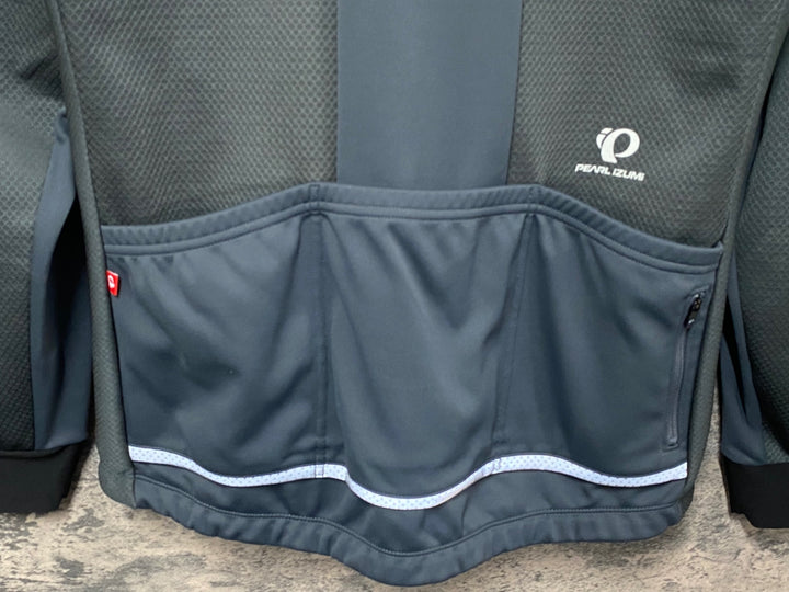 JY276 パールイズミ PEARL iZUMi 長袖 サイクルジャケット グレー MEN'S XL 裏起毛 赤タグ