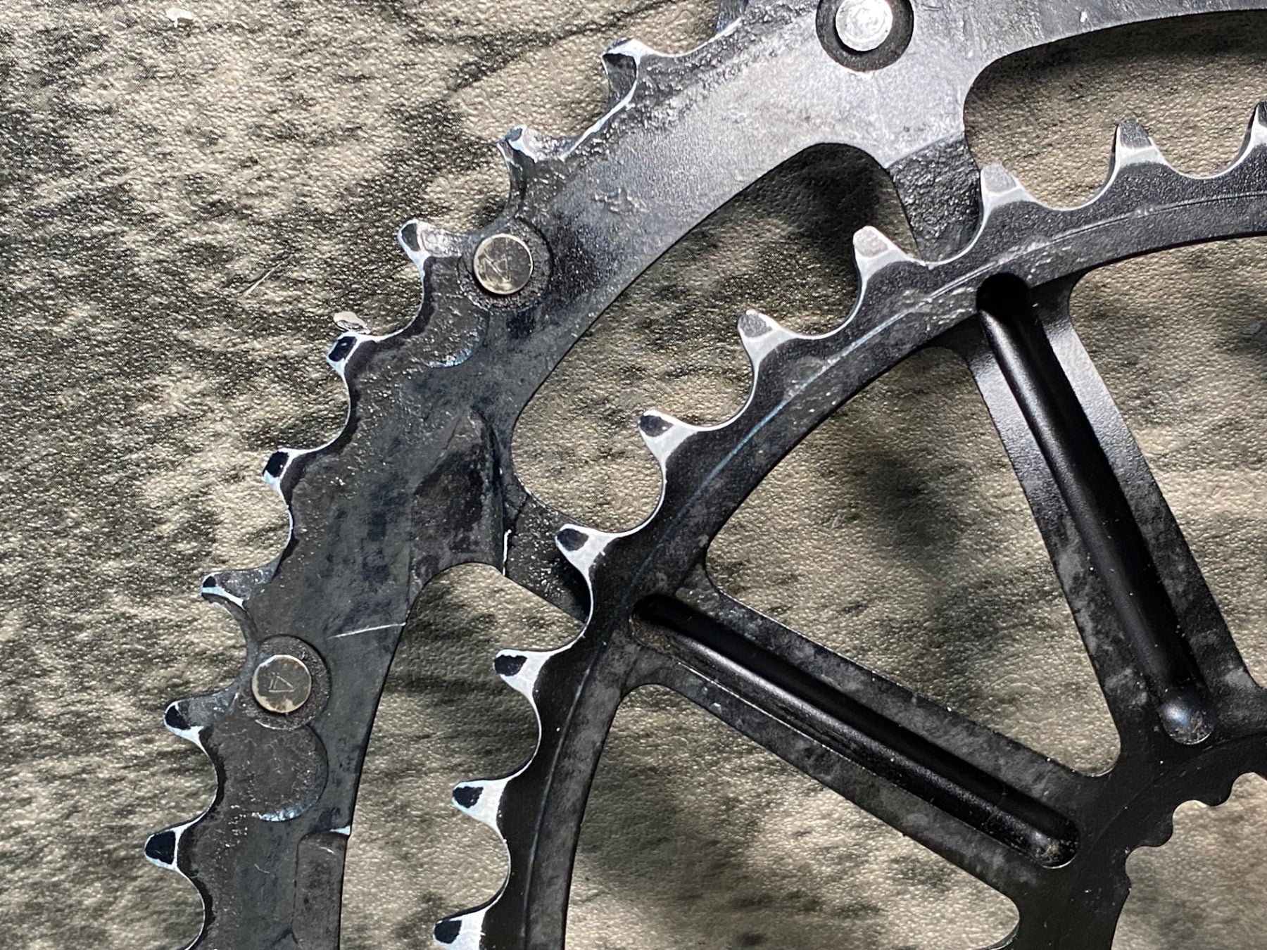 JN623 ホログラム HOLLOWGRAM SPIDERING チェーンリング ダブル 53/39T