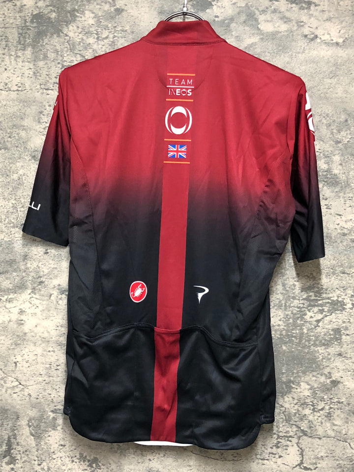 KD941 カステリ CASTELLI 半袖 サイクルジャージ 赤 黒 M INEOS