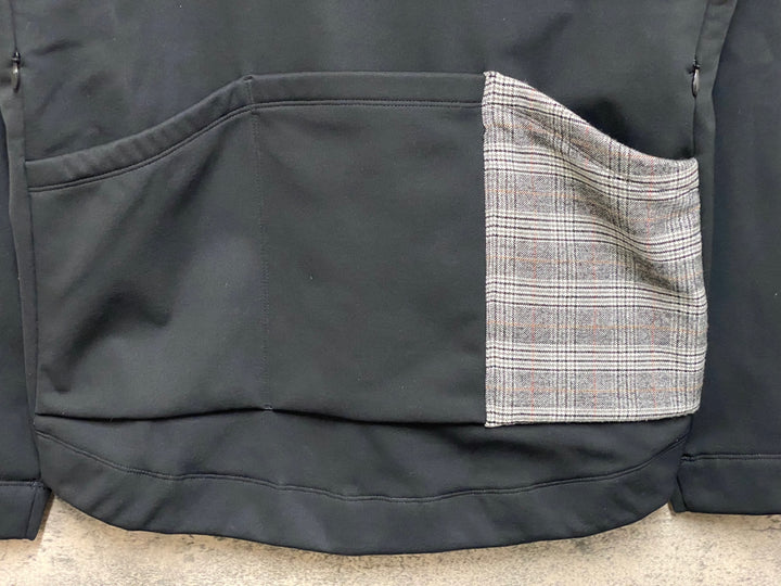 JP582 カペルミュール KAPELMUUR 長袖 サイクルジャケット 黒 グレー ツイード L 裏起毛